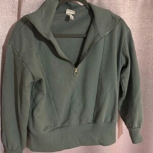 a new day Green Zip-Up Top